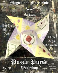 Image 1 of Puzzle Purse ~ Love Letters Workshop ~ Sat 7th March ~ Three legs Taproom
