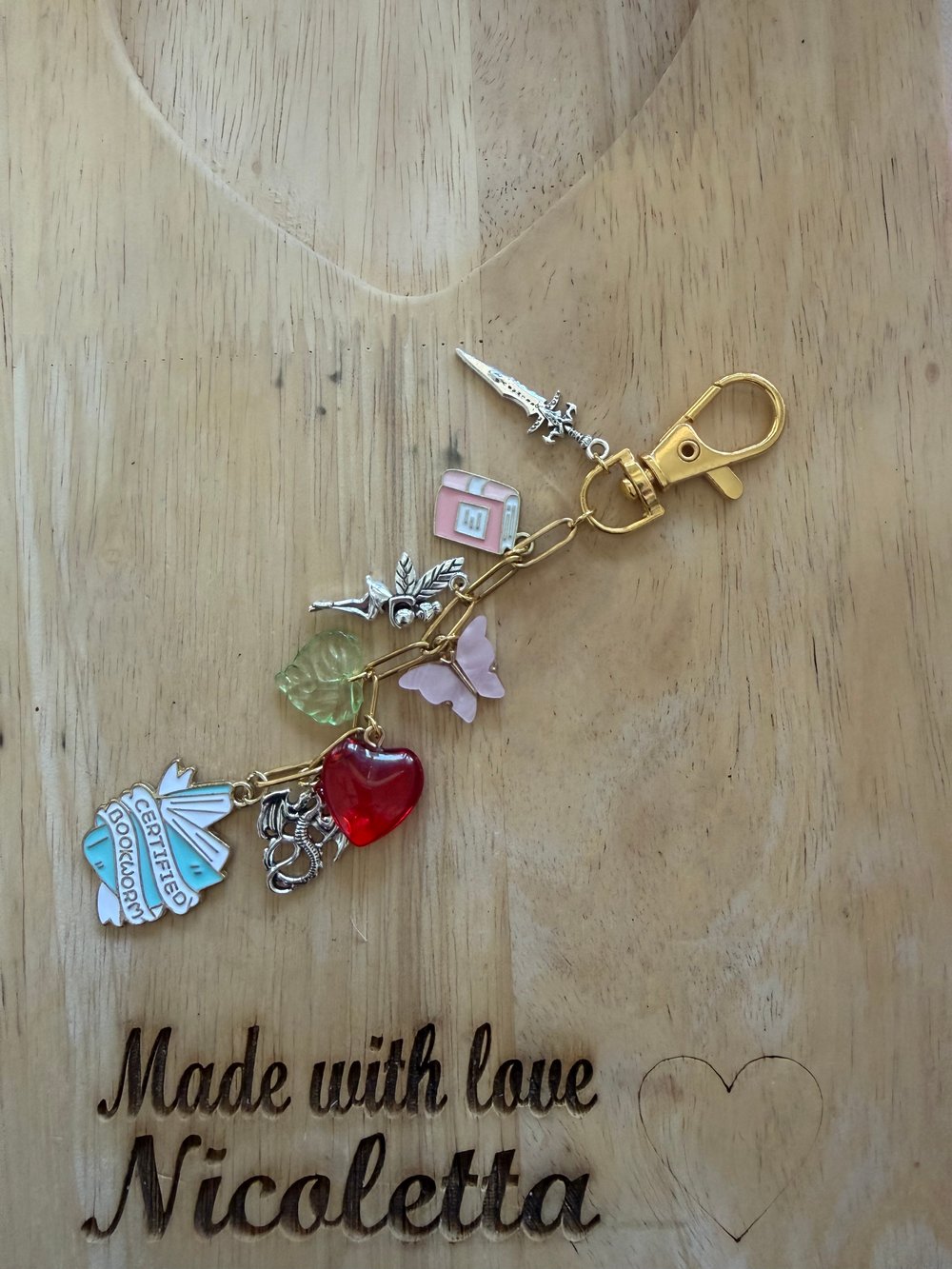Image of Bookworm Keychain and Bag Charm