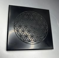 Image 1 of Flower of life shungite plate 