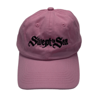 Image 1 of SWEPT TO SEA LOGO CAP - PINK WITH BLACK EMBROIDERY