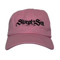 Image 5 of SWEPT TO SEA LOGO CAP - PINK WITH BLACK EMBROIDERY