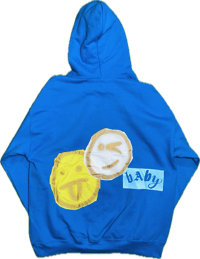 Image 2 of baby FACE hoodie [aqua] 