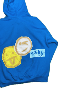 Image 3 of baby FACE hoodie [aqua] 