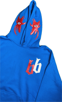 Image 4 of baby FACE hoodie [aqua] 