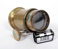 Image 4 of Unbranded early brass Petzval lens magic lantern 4" tall 2" diameter #1952