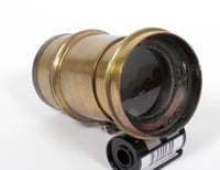 Image 1 of Unbranded early brass Petzval lens magic lantern 4" tall 2" diameter #1952