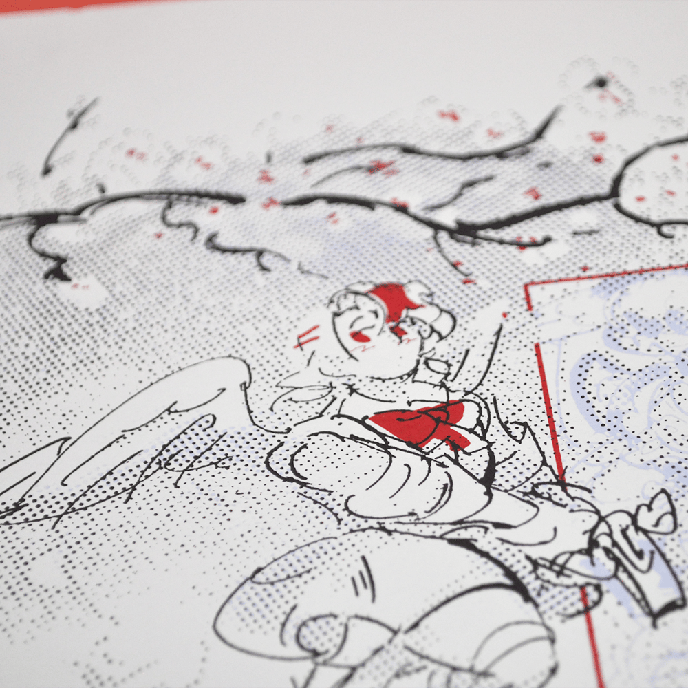 Image of Love Bullet Original Screenprint (+Sticker Bundle)