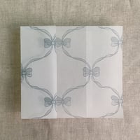 Image 3 of Genie floral bows printed vellum wrap for 5x7 card  | pack of 10