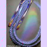 Image 3 of Light Purple Butterfly Braid and Butterfly Fish Tail Braid Clip In Hair Extension Set