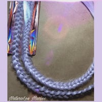 Image 4 of Light Purple Butterfly Braid and Butterfly Fish Tail Braid Clip In Hair Extension Set