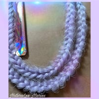 Image 5 of Light Purple Butterfly Braid and Butterfly Fish Tail Braid Clip In Hair Extension Set