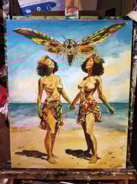 The Mothra Twins,  original painting 