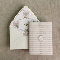 Image 10 of Genie floral bow printed envelope liner for A7 euro flap envelope PACK of 10