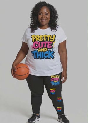 Image of PRETTY CUTE & THICK. LEGGING SET