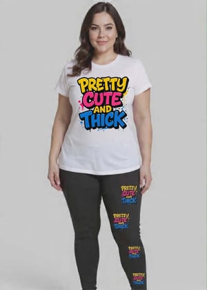 Image of PRETTY CUTE &  THICK. LEGGING SET