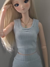 Image 1 of Blue Crop Tank