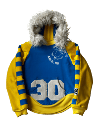 Image 1 of FUR HOODIE UNIVERSITÉ BLUE/YELLOW