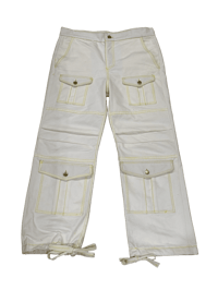 Image 1 of PANT CARGO WHITE/YELLOW