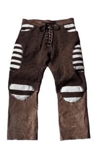 Image 1 of PANT RUGBY BROWN/WHITE