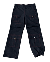 Image 1 of PANT CARGO BLACK/RED