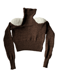 Image 1 of SWEATER CAGOULE BROWN
