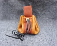 Image 1 of Drawstring pouch, Handmade, Toffee and caramel colours