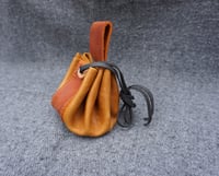 Image 4 of Drawstring pouch, Handmade, Toffee and caramel colours