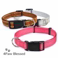 Image 1 of Collar Ajustable Reflectivo para Perros – Resistente y Seguro | 4Paw Blessed