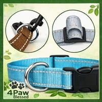 Image 4 of Collar Ajustable Reflectivo para Perros – Resistente y Seguro | 4Paw Blessed