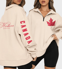 Image 2 of Northern Atelier 1/4 Zip Canada Sweater