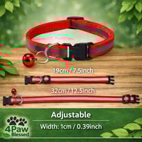 Image 4 of Collar Reflectivo para Gatos con Campanita – Ajustable One Size | 4Paw Blessed