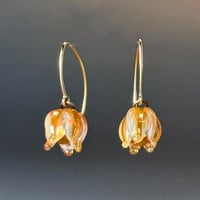 Kissed by the Sun: Art Glass Statement Earrings.