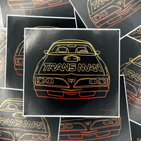 Trans Man Trans Am Sticker