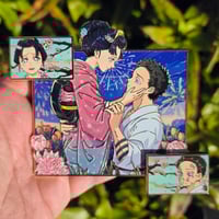 Image 2 of When Ashes Bloom Pin - Human(Black Nickel/Gold)