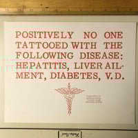 Image 1 of 1950’s Milton Zeis disease disclaimer