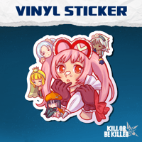Image 1 of Strawberry And Friends Vinyl Sticker