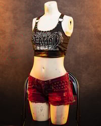 Image 4 of Low Rise Pastel Goth Micro Shorts