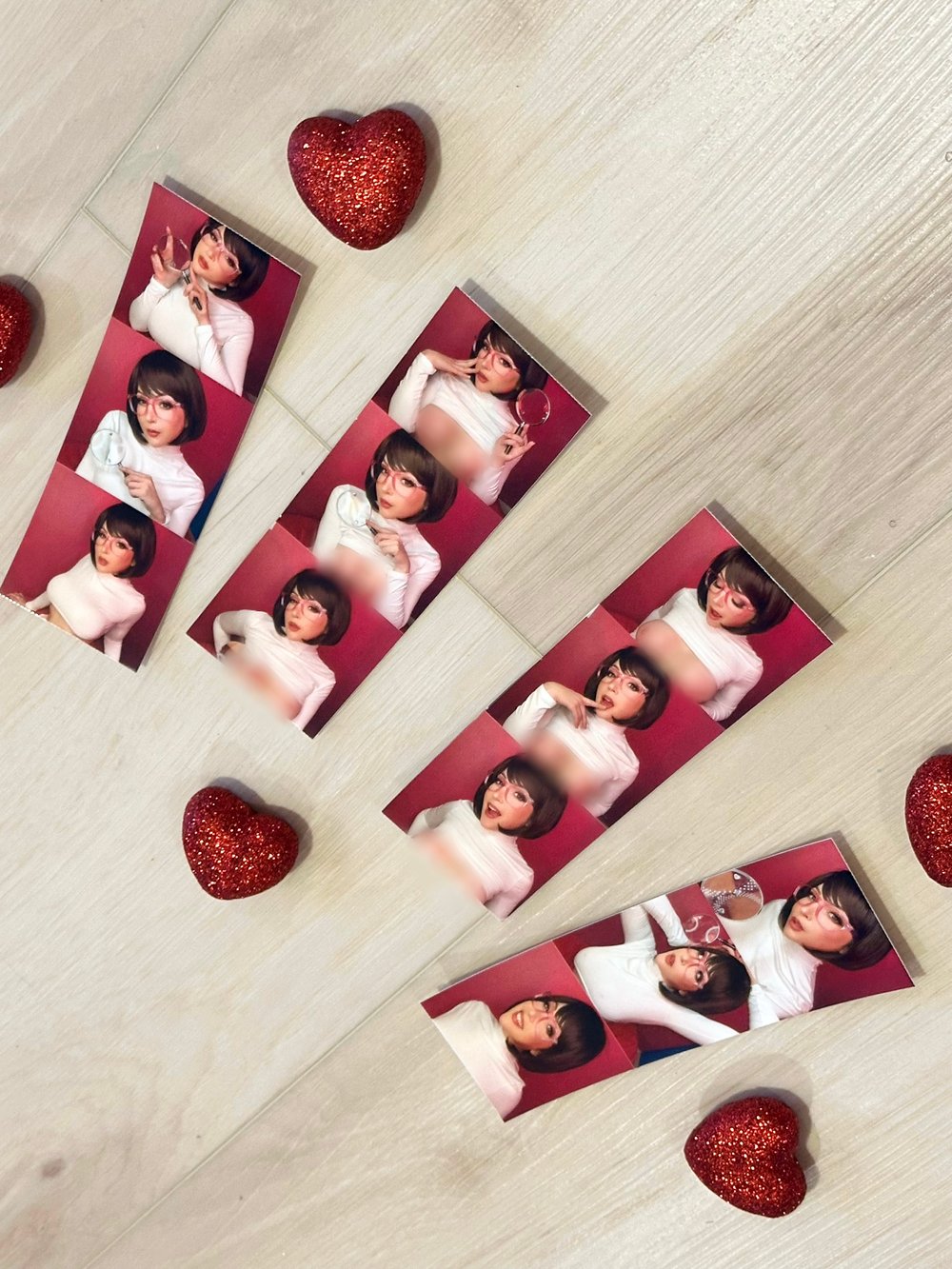 Image of Signed Valentine’s Velma photobooth strips (4 photo strips)