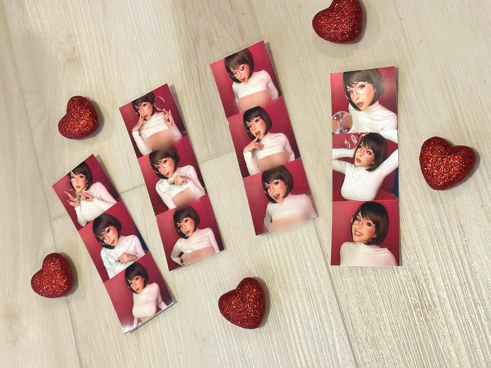Image of Signed Valentine’s Velma photobooth strips (4 photo strips)