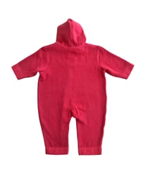 Image 2 of Vintage Coral Red Sweatshirt Bunting-3-6m