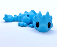 Image 1 of blue articulated dragon
