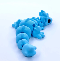 Image 2 of blue articulated dragon
