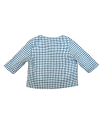 Image 3 of Vintage Blue Checkered Linen Blazer