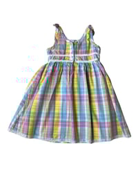 Image 2 of Vintage 90's Lilly Pulitzer Rainbow Plaid Dress- 2T