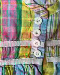 Image 6 of Vintage 90's Lilly Pulitzer Rainbow Plaid Dress- 2T