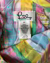 Image 7 of Vintage 90's Lilly Pulitzer Rainbow Plaid Dress- 2T