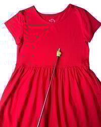 Image 4 of Primary Red Shirt Dress-6-7y