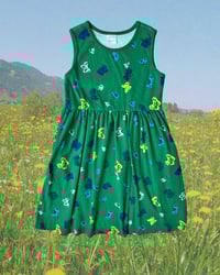 Image 1 of Hanna Andersson Green Butterfly Dress-10y