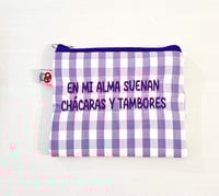 Image 6 of Monedero o neceser bordado  En mi alma suenan chácaras y tambores