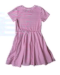 Image 2 of Primary Pink Striped Dress-6-7Y